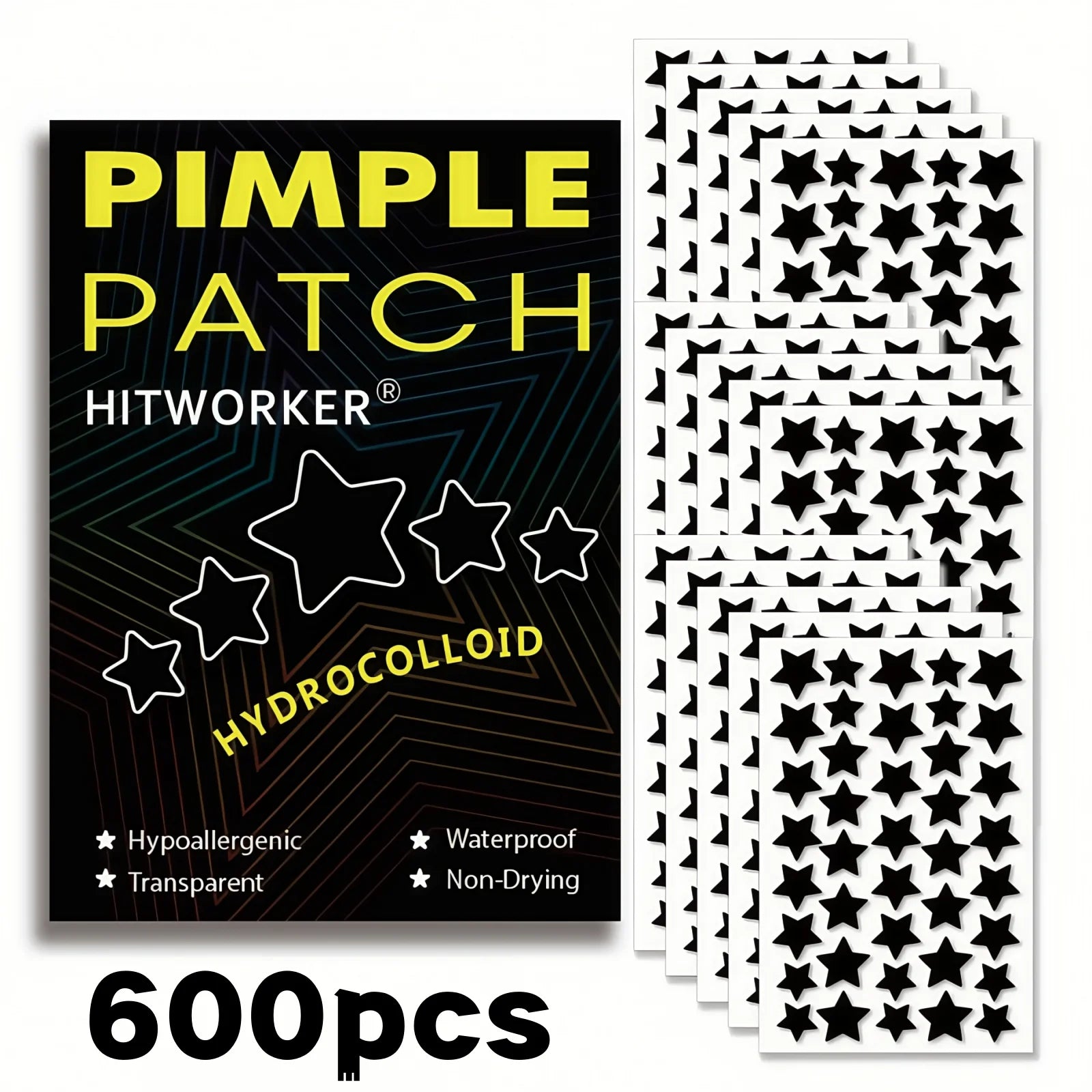 Black Star Pimple Patches (600pc)